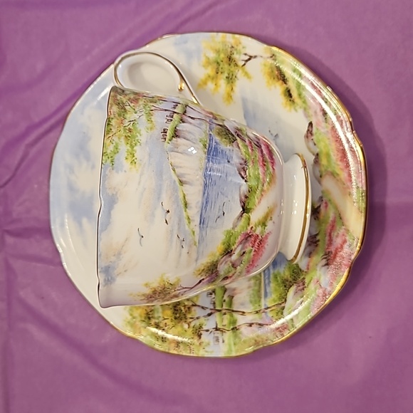 "Cliffs of Dover" double-warrant cup and saucer by Paragon. - Picture 1 of 8